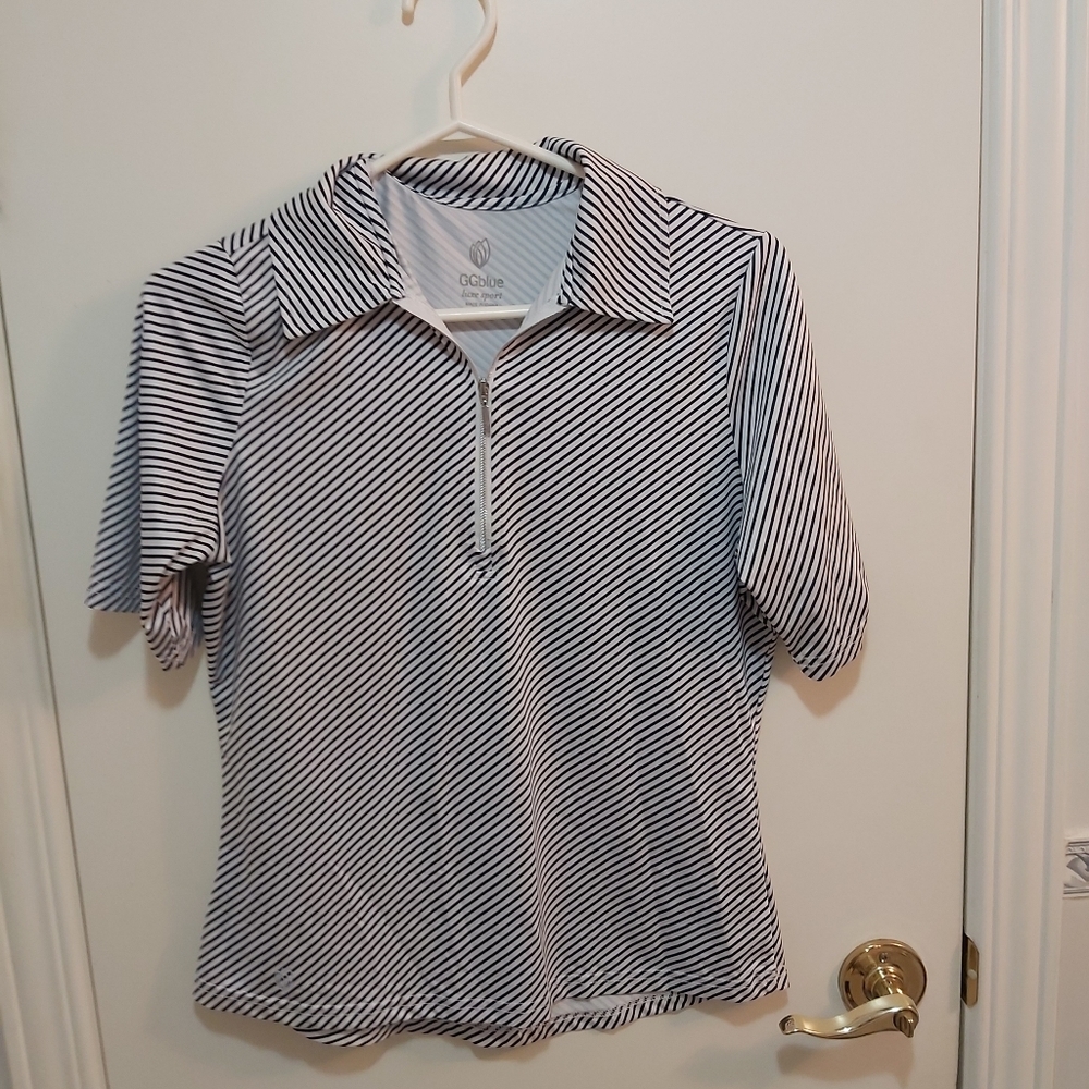 🤯 2/$15 GG Blue Luxe Sport Golf Shirt Size Small (S)